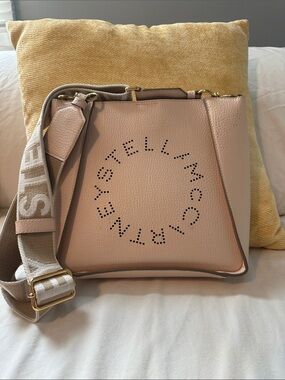 Stella McCartney Blush Perforated Logo Shoulder Bag